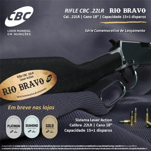 Rifle CBC Rio Bravo - Lever Action - 22 Lr 18'' (Edição Comemorativa) - Exclusiva - Imagem 3